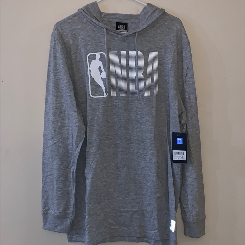 NBA Men’s Sz Medium grey Hoodie New With Tags